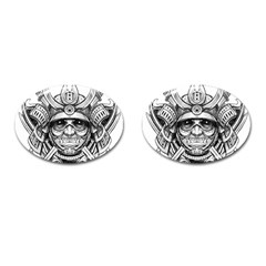 Drawing Samurai Tattoo Sketch Japanese Samurai Cufflinks (Oval)