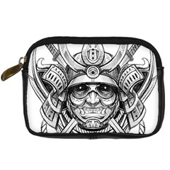 Drawing Samurai Tattoo Sketch Japanese Samurai Digital Camera Leather Case