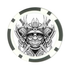 Drawing Samurai Tattoo Sketch Japanese Samurai Poker Chip Card Guard (10 Pack) by Mog4mog4