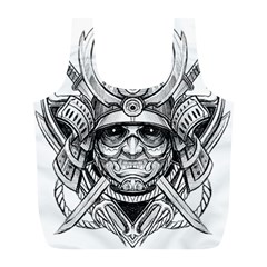 Drawing Samurai Tattoo Sketch Japanese Samurai Full Print Recycle Bag (l) by Mog4mog4