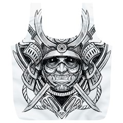 Drawing Samurai Tattoo Sketch Japanese Samurai Full Print Recycle Bag (XL)