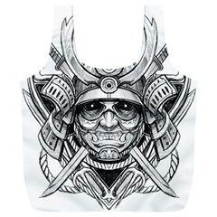 Drawing Samurai Tattoo Sketch Japanese Samurai Full Print Recycle Bag (XXL)