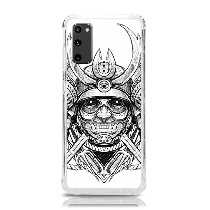 Drawing Samurai Tattoo Sketch Japanese Samurai Samsung Galaxy S20 6.2 Inch TPU UV Case