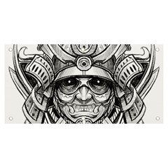 Drawing Samurai Tattoo Sketch Japanese Samurai Banner And Sign 6  X 3  by Mog4mog4