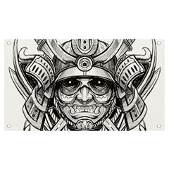 Drawing Samurai Tattoo Sketch Japanese Samurai Banner And Sign 7  X 4  by Mog4mog4