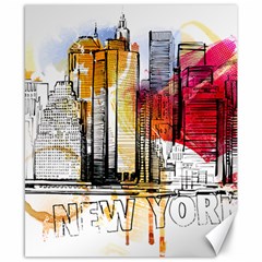 New York City Skyline Vector Illustration Canvas 8  X 10  by Mog4mog4