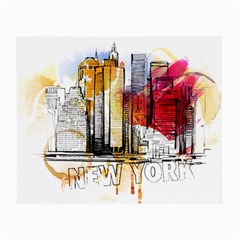 New York City Skyline Vector Illustration Small Glasses Cloth (2 Sides) by Mog4mog4