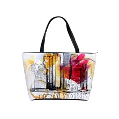 New York City Skyline Vector Illustration Classic Shoulder Handbag by Mog4mog4