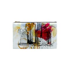 New York City Skyline Vector Illustration Cosmetic Bag (small) by Mog4mog4