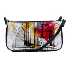 New York City Skyline Vector Illustration Shoulder Clutch Bag by Mog4mog4