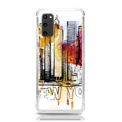 New York City Skyline Vector Illustration Samsung Galaxy S20 6 2 Inch Tpu Uv Case by Mog4mog4