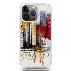 New York City Skyline Vector Illustration Iphone 13 Pro Tpu Uv Print Case by Mog4mog4