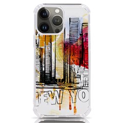 New York City Skyline Vector Illustration Iphone 13 Pro Max Tpu Uv Print Case by Mog4mog4