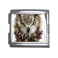 Vector Hand Painted Owl Mega Link Italian Charm (18mm) by Mog4mog4