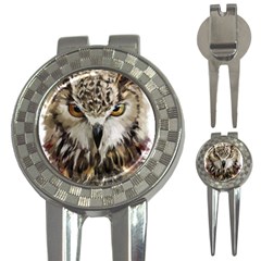 Vector Hand Painted Owl 3-in-1 Golf Divots by Mog4mog4