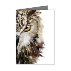 Vector Hand Painted Owl Mini Greeting Card by Mog4mog4