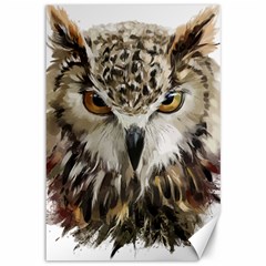 Vector Hand Painted Owl Canvas 12  X 18  by Mog4mog4