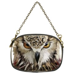 Vector Hand Painted Owl Chain Purse (one Side) by Mog4mog4