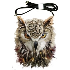 Vector Hand Painted Owl Shoulder Sling Bag