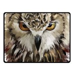 Vector Hand Painted Owl Fleece Blanket (Small) 50 x40  Blanket Front