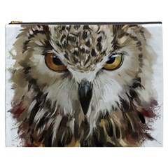 Vector Hand Painted Owl Cosmetic Bag (xxxl) by Mog4mog4