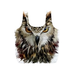 Vector Hand Painted Owl Full Print Recycle Bag (s) by Mog4mog4