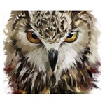 Vector Hand Painted Owl Two Sides Premium Plush Fleece Blanket (Small) 50 x40  Blanket Front