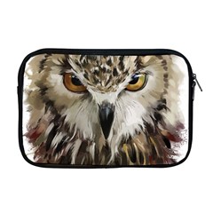 Vector Hand Painted Owl Apple Macbook Pro 17  Zipper Case by Mog4mog4