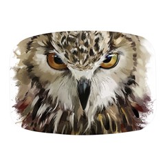 Vector Hand Painted Owl Mini Square Pill Box by Mog4mog4