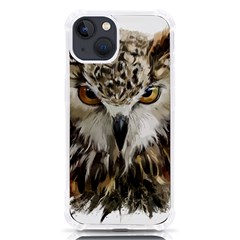 Vector Hand Painted Owl Iphone 13 Tpu Uv Print Case by Mog4mog4