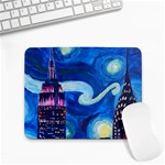 Starry Night In New York Van Gogh Manhattan Chrysler Building And Empire State Building Small Mousepad Front