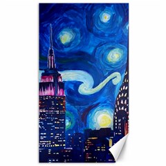 Starry Night In New York Van Gogh Manhattan Chrysler Building And Empire State Building Canvas 40  X 72  by Mog4mog4