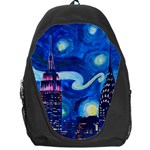 Starry Night In New York Van Gogh Manhattan Chrysler Building And Empire State Building Backpack Bag Front