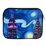 Starry Night In New York Van Gogh Manhattan Chrysler Building And Empire State Building Apple iPad 2/3/4 Zipper Cases Front