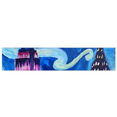 Starry Night In New York Van Gogh Manhattan Chrysler Building And Empire State Building Small Premium Plush Fleece Scarf by Mog4mog4