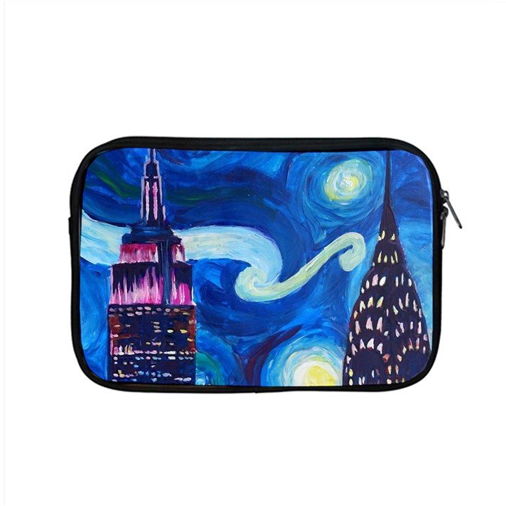 Starry Night In New York Van Gogh Manhattan Chrysler Building And Empire State Building Apple MacBook Pro 15  Zipper Case