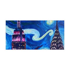 Starry Night In New York Van Gogh Manhattan Chrysler Building And Empire State Building Yoga Headband by Mog4mog4