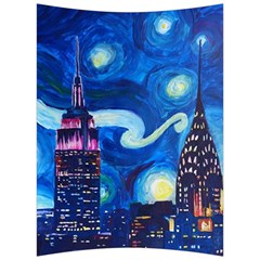 Starry Night In New York Van Gogh Manhattan Chrysler Building And Empire State Building Back Support Cushion by Mog4mog4