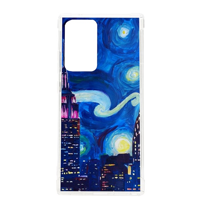 Starry Night In New York Van Gogh Manhattan Chrysler Building And Empire State Building Samsung Galaxy Note 20 Ultra TPU UV Case