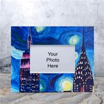 Starry Night In New York Van Gogh Manhattan Chrysler Building And Empire State Building White Tabletop Photo Frame 4 x6  Front