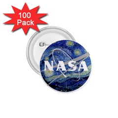 Vincent Van Gogh Starry Night Art Painting Planet Galaxy 1 75  Buttons (100 Pack)  by Mog4mog4