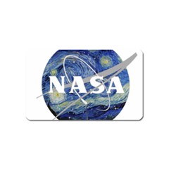 Vincent Van Gogh Starry Night Art Painting Planet Galaxy Magnet (name Card) by Mog4mog4