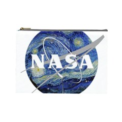 Vincent Van Gogh Starry Night Art Painting Planet Galaxy Cosmetic Bag (large) by Mog4mog4