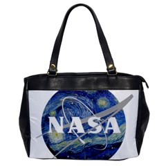 Vincent Van Gogh Starry Night Art Painting Planet Galaxy Oversize Office Handbag by Mog4mog4