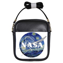 Vincent Van Gogh Starry Night Art Painting Planet Galaxy Girls Sling Bag by Mog4mog4