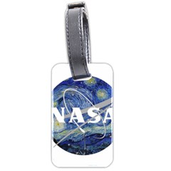 Vincent Van Gogh Starry Night Art Painting Planet Galaxy Luggage Tag (two Sides) by Mog4mog4