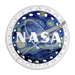 Vincent Van Gogh Starry Night Art Painting Planet Galaxy Ornament (round Filigree) by Mog4mog4