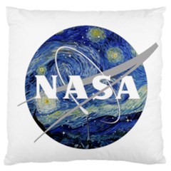 Vincent Van Gogh Starry Night Art Painting Planet Galaxy Standard Premium Plush Fleece Cushion Case (one Side) by Mog4mog4