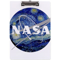 Vincent Van Gogh Starry Night Art Painting Planet Galaxy A4 Acrylic Clipboard by Mog4mog4