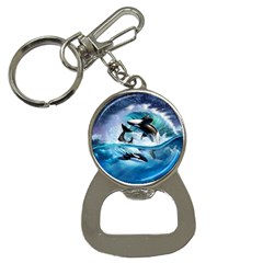 Orca Wave Water Underwater Bottle Opener Key Chain by Mog4mog4